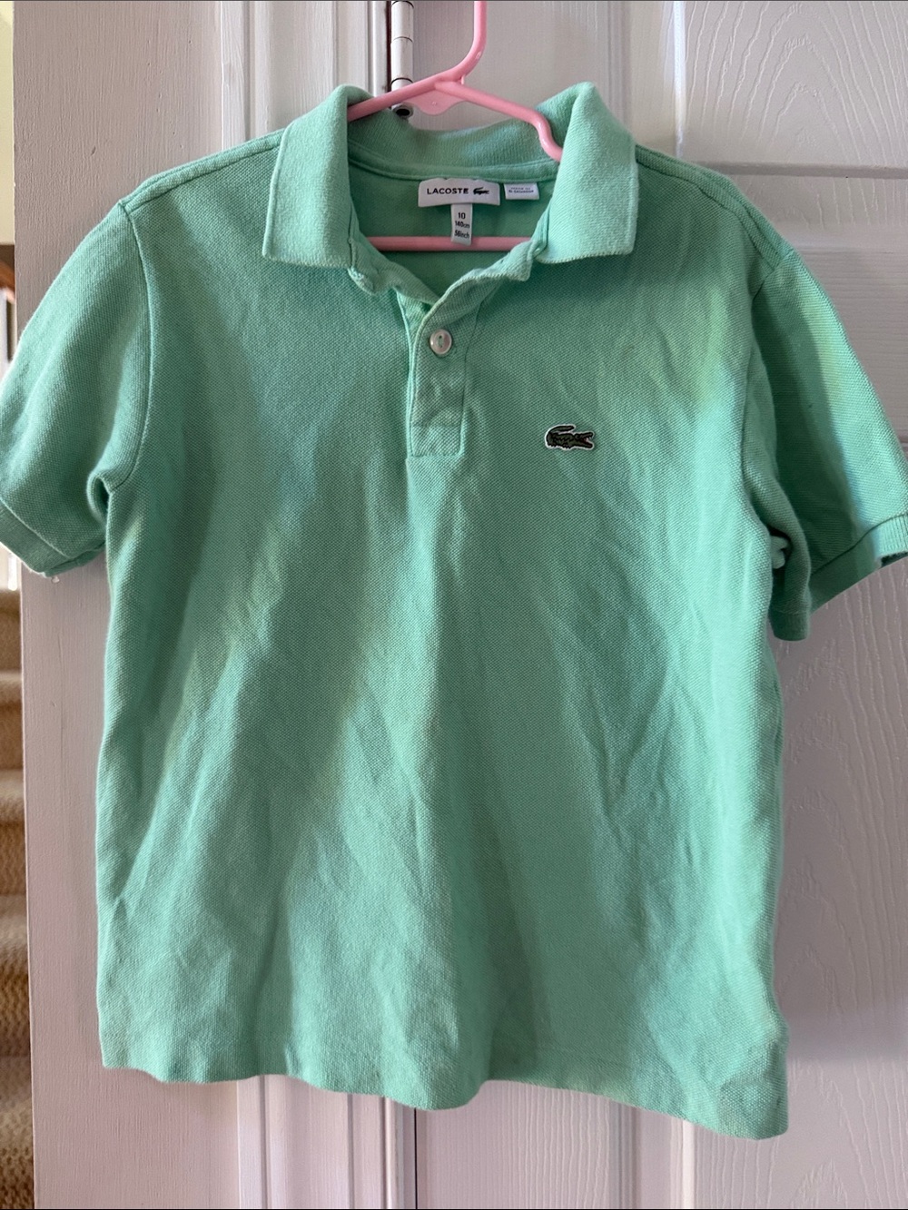 Lacoste Kids Light Green Polo Shirt with Crocodile Logo
